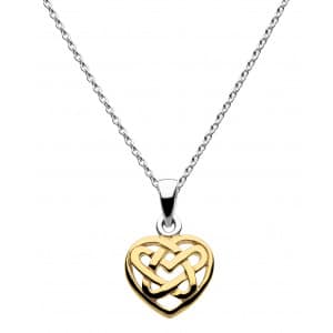 Celtic Gold Plated Woven Heart Necklace