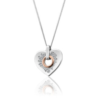 Clogau Cariad Sparkle Heart Small Pendant Necklace