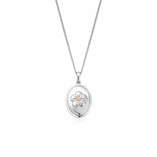 Clogau Forget Me Not Oval Pendant