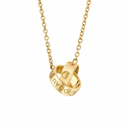 Insignia 9ct Solid Gold Linked Ring Necklace