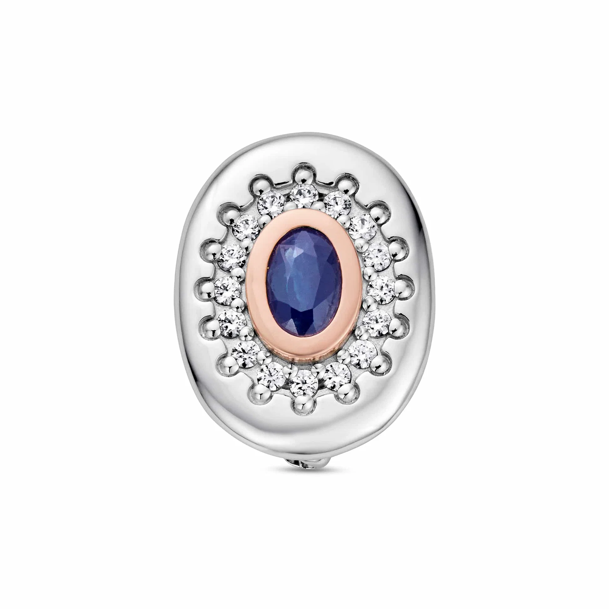 Featured image for “Royal Clogau® Sterling Silver Diana Brooch with Sapphire & Swarovski® Zirconia”